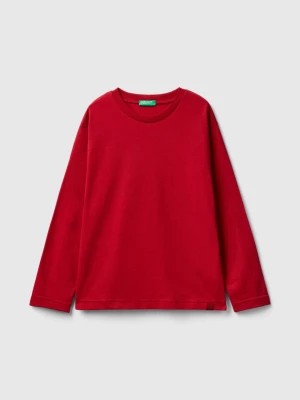 Zdjęcie produktu Benetton, 100% Organic Cotton Crew Neck T-shirt, size 3XL, Red, Kids United Colors of Benetton