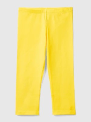 Zdjęcie produktu Benetton, 3/4 Leggings In Stretch Cotton, size M, Yellow, Kids United Colors of Benetton