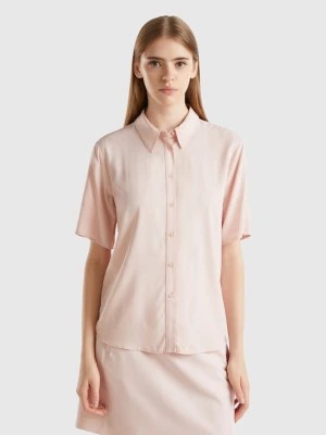 Zdjęcie produktu Benetton, 3/4 Sleeve Shirt In Sustainable Viscose, size XL, Soft Pink, Women United Colors of Benetton