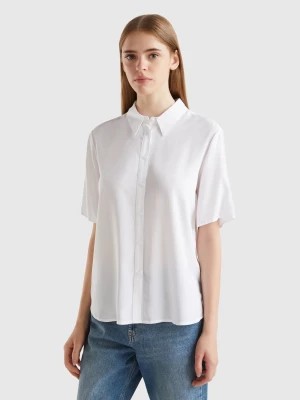 Zdjęcie produktu Benetton, 3/4 Sleeve Shirt In Viscose, size S, White, Women United Colors of Benetton