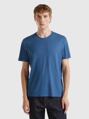 Zdjęcie produktu Benetton, Air Force Blue T-shirt In Slub Cotton, size XS, Air Force Blue, Men United Colors of Benetton