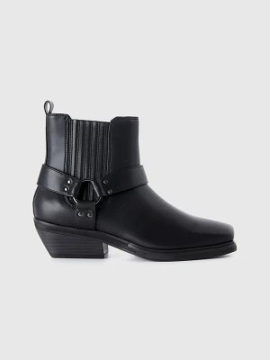 Zdjęcie produktu Benetton, Ankle Boots In Imitation Leather, size 35, Black, Women United Colors of Benetton