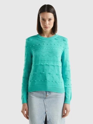 Zdjęcie produktu Benetton, Aqua Green Knitted Sweater, size L, Aqua, Women United Colors of Benetton