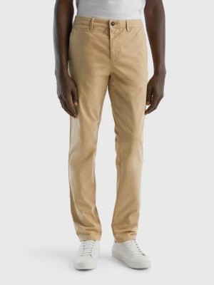 Zdjęcie produktu Benetton, Beige Slim Fit Chinos, size 42, Beige, Men United Colors of Benetton