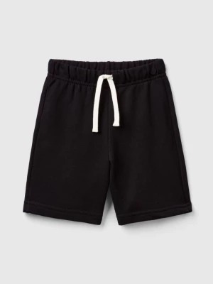 Zdjęcie produktu Benetton, Bermudas In 100% Organic Cotton Sweat, size 110, Black, Kids United Colors of Benetton