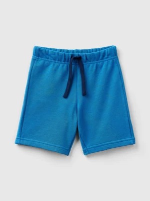Zdjęcie produktu Benetton, Bermudas In 100% Organic Cotton Sweat, size 98, Blue, Kids United Colors of Benetton