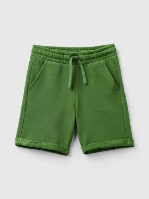Zdjęcie produktu Benetton, Bermudas In Pure Cotton Sweat, size S, Military Green, Kids United Colors of Benetton