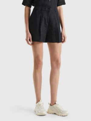 Zdjęcie produktu Benetton, Bermudas In Pure Linen, size , Black, Women United Colors of Benetton