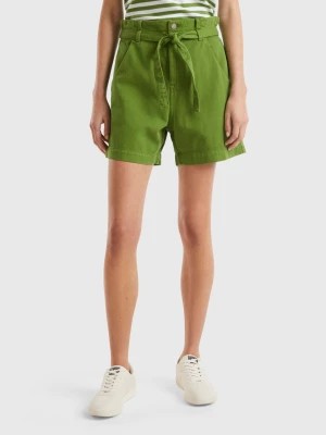 Zdjęcie produktu Benetton, Bermudas With Wide Leg, size , Military Green, Women United Colors of Benetton