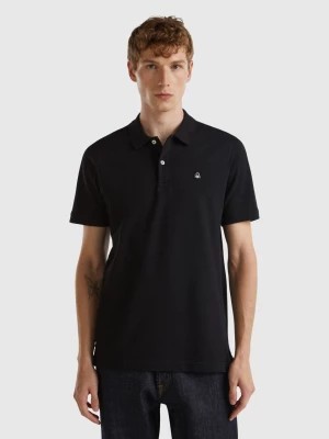 Zdjęcie produktu Benetton, Black Slim Fit Polo, size XXXL, Black, Men United Colors of Benetton