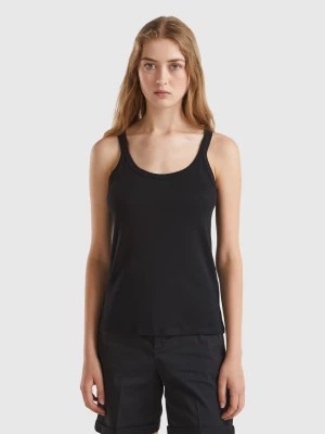 Zdjęcie produktu Benetton, Black Tank Top In Pure Cotton, size XL, Black, Women United Colors of Benetton