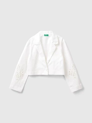 Zdjęcie produktu Benetton, Blazer With Embroidered Sleeves, size 2XL, White, Kids United Colors of Benetton