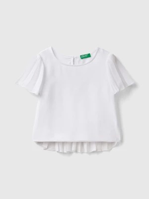 Zdjęcie produktu Benetton, Blouse With Pleated Details, size 2XL, White, Kids United Colors of Benetton