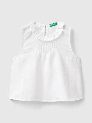 Zdjęcie produktu Benetton, Blouse With Ruffle Collar, size 104, White, Kids United Colors of Benetton