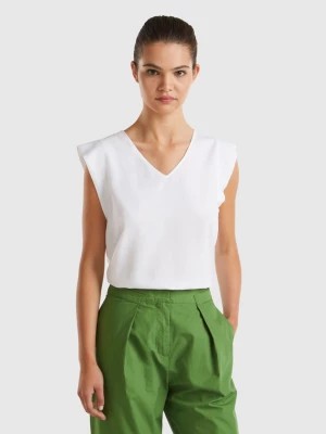 Zdjęcie produktu Benetton, Blouse With V-neck, size XXS, White, Women United Colors of Benetton