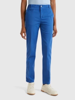 Zdjęcie produktu Benetton, Blue Slim Fit Cotton Chinos, size , Blue, Women United Colors of Benetton