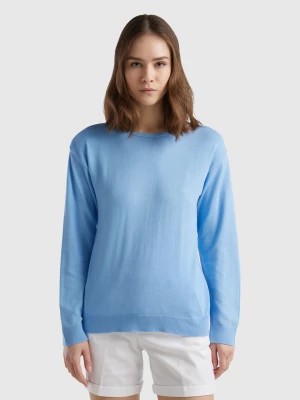 Zdjęcie produktu Benetton, Boat Neck Sweater, size M, Light Blue, Women United Colors of Benetton