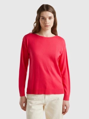 Zdjęcie produktu Benetton, Boat Neck Sweater, size S, Fuchsia, Women United Colors of Benetton