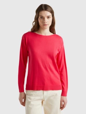 Zdjęcie produktu Benetton, Boat Neck Sweater, size XS, Fuchsia, Women United Colors of Benetton