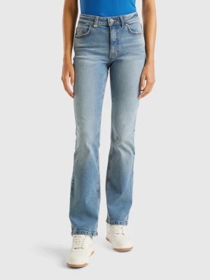 Zdjęcie produktu Benetton, Bootcut Jeans In Recycled Cotton Blend, size 35, Blue, Women United Colors of Benetton