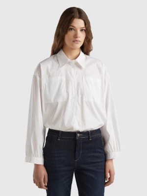 Zdjęcie produktu Benetton, Boxy Fit Balloon Sleeve Shirt, size M, White, Women United Colors of Benetton