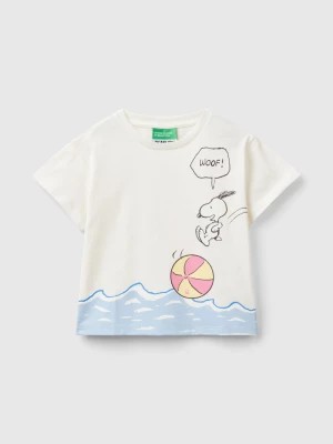 Zdjęcie produktu Benetton, Boxy Fit ©peanuts T-shirt, size 110, Creamy White, Kids United Colors of Benetton