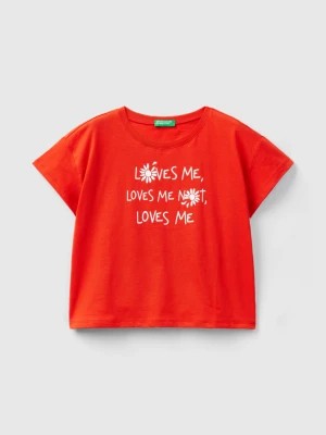 Zdjęcie produktu Benetton, Boxy Fit T-shirt In Organic Cotton, size S, Red, Kids United Colors of Benetton