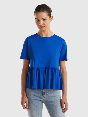Zdjęcie produktu Benetton, Boxy Fit T-shirt With Ruffle, size S, Bright Blue, Women United Colors of Benetton