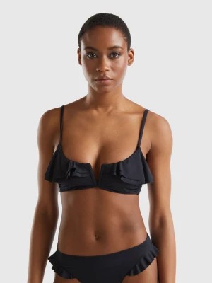 Zdjęcie produktu Benetton, Brassiere Bikini Top In Econyl®, size 2°, Black, Women United Colors of Benetton