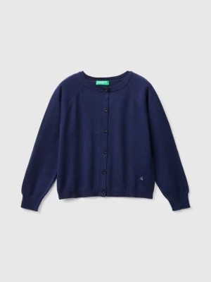 Zdjęcie produktu Benetton, Cardigan In Pure Cotton, size 2XL, Dark Blue, Kids United Colors of Benetton