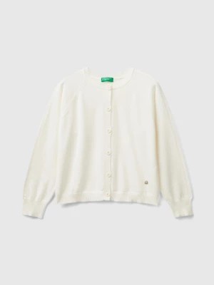 Zdjęcie produktu Benetton, Cardigan In Pure Cotton, size XL, Creamy White, Kids United Colors of Benetton