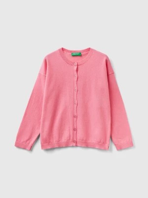 Zdjęcie produktu Benetton, Cardigan With Glittery Buttons, size 82, Pink, Kids United Colors of Benetton
