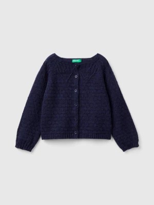 Zdjęcie produktu Benetton, Cardigan With Perforated Details, size 104, Dark Blue, Kids United Colors of Benetton