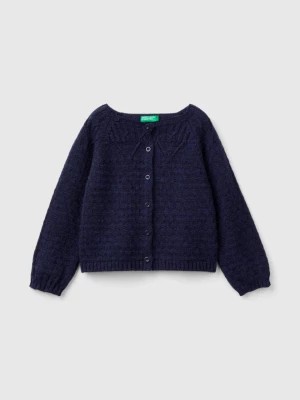 Zdjęcie produktu Benetton, Cardigan With Perforated Details, size 110, Dark Blue, Kids United Colors of Benetton