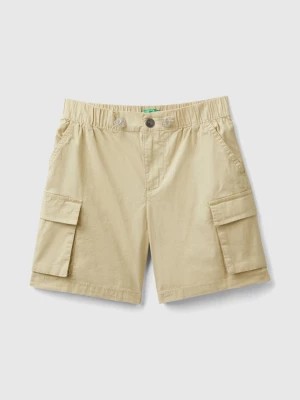 Zdjęcie produktu Benetton, Cargo Bermuda Shorts In Stretch Cotton, size XL, Beige, Kids United Colors of Benetton
