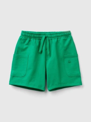 Zdjęcie produktu Benetton, Cargo Shorts In Organic Cotton, size 104, Green, Kids United Colors of Benetton