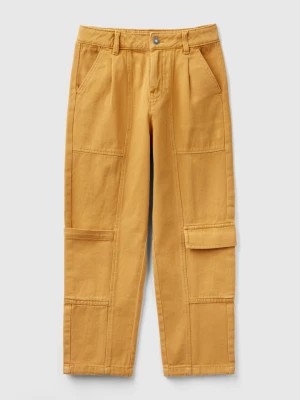 Zdjęcie produktu Benetton, Cargo Trousers In Cotton, size 3XL, Camel, Kids United Colors of Benetton