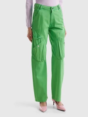 Zdjęcie produktu Benetton, Cargo Trousers In Cotton, size , Green, Women United Colors of Benetton