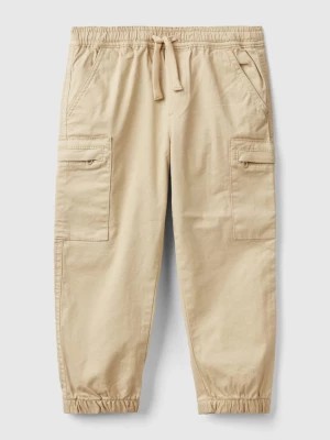 Zdjęcie produktu Benetton, Cargo Trousers With Drawstring, size 104, Beige, Kids United Colors of Benetton