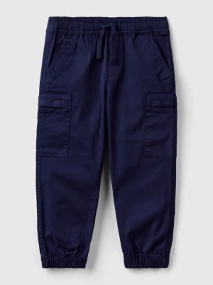 Zdjęcie produktu Benetton, Cargo Trousers With Drawstring, size 116, Dark Blue, Kids United Colors of Benetton