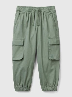 Zdjęcie produktu Benetton, Cargo Trousers With Drawstring, size 90, Light Green, Kids United Colors of Benetton