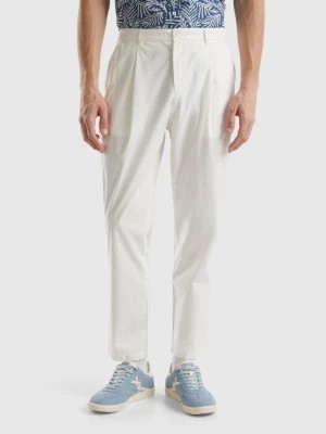 Zdjęcie produktu Benetton, Carrot Fit Chinos, size 44, Creamy White, Men United Colors of Benetton