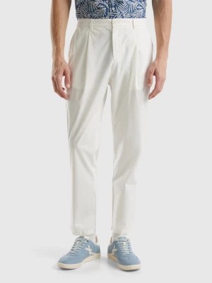 Zdjęcie produktu Benetton, Carrot Fit Chinos, size 54, Creamy White, Men United Colors of Benetton