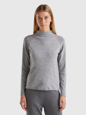 Zdjęcie produktu Benetton, Cashmere Blend Sweater, size L, Gray, Women United Colors of Benetton