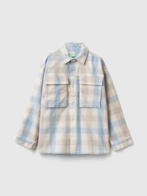 Zdjęcie produktu Benetton, Check Shirt In Stretch Cotton, size XL, Light Blue, Kids United Colors of Benetton