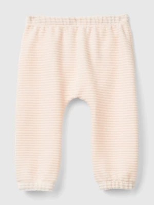 Zdjęcie produktu Benetton, Chenille Trousers With Embroidery, size 68, Pastel Pink, Kids United Colors of Benetton