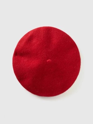 Zdjęcie produktu Benetton, Classic Beret In Wool Blend, size OS, Red, Women United Colors of Benetton