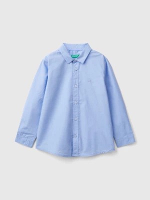 Zdjęcie produktu Benetton, Classic Shirt In Pure Cotton, size 116, Light Blue, Kids United Colors of Benetton