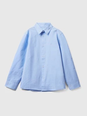 Zdjęcie produktu Benetton, Classic Shirt In Pure Cotton, size M, Sky Blue, Kids United Colors of Benetton