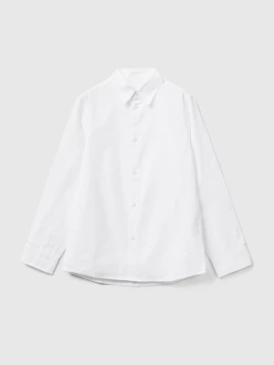 Zdjęcie produktu Benetton, Classic Shirt In Pure Cotton, size S, White, Kids United Colors of Benetton